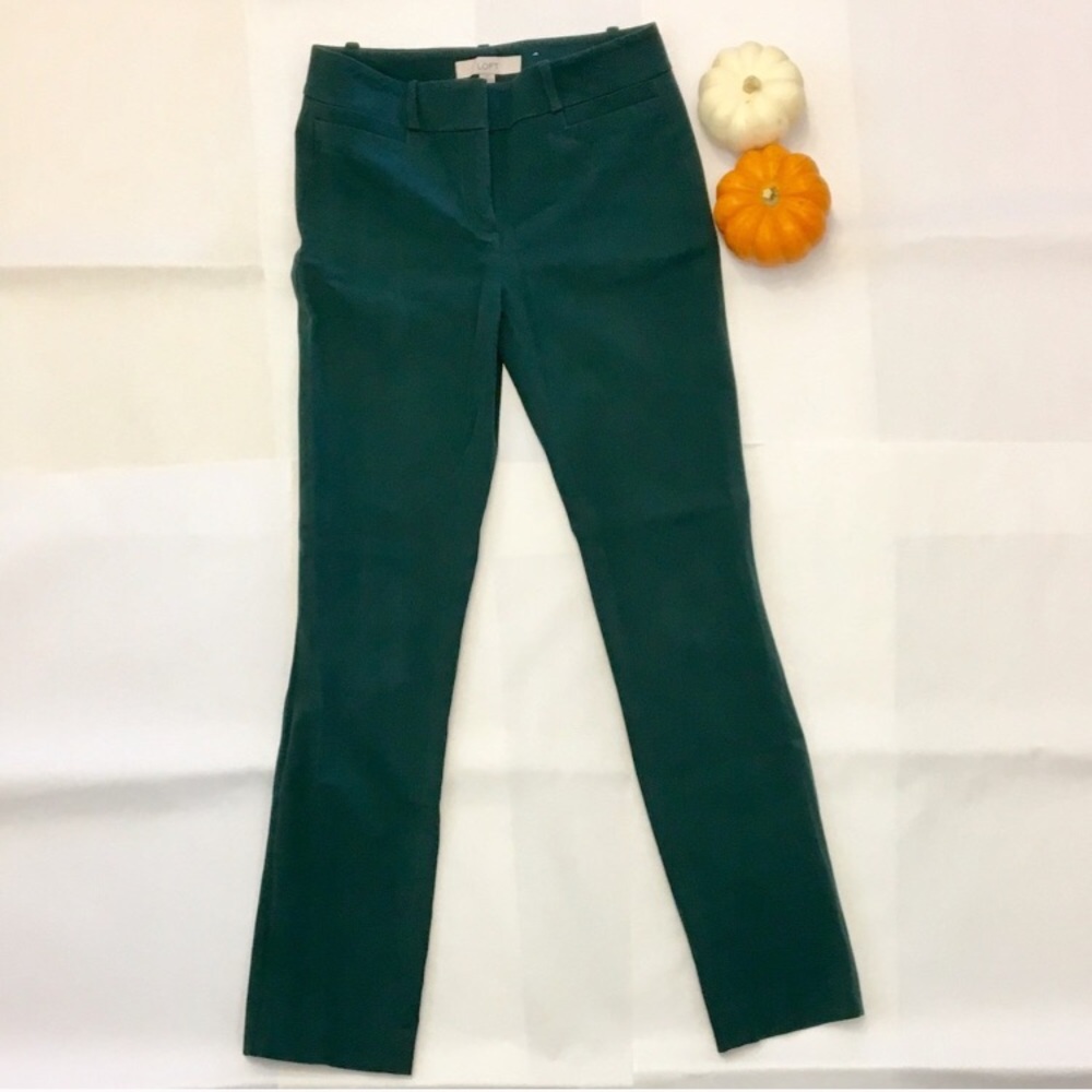 Loft “Kate” green ankle pants